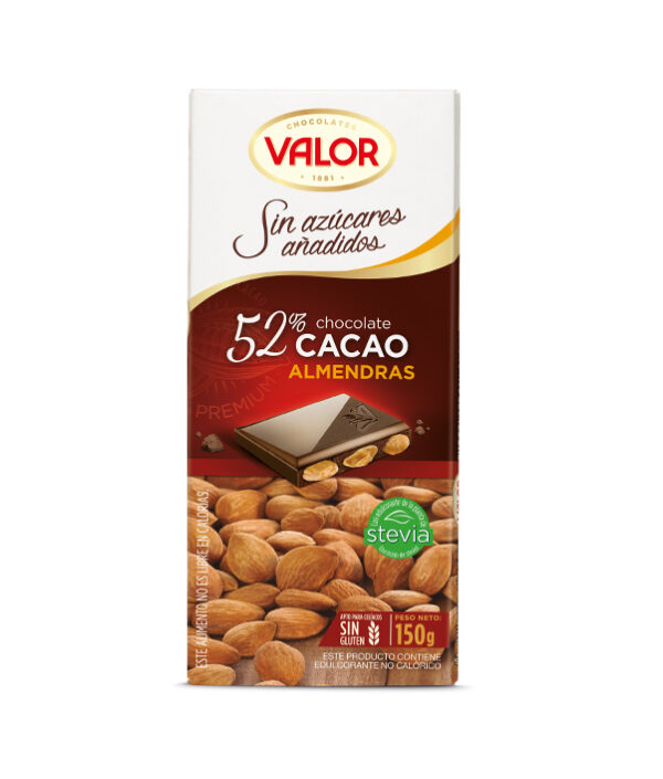 valor-chocolate-52pc-cacao-con-almendras-sin-azucares-150gr