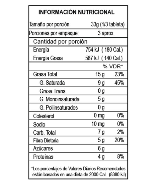 Chocolate 85% Cacao con Almendras troceadas sin azúcares añadidos