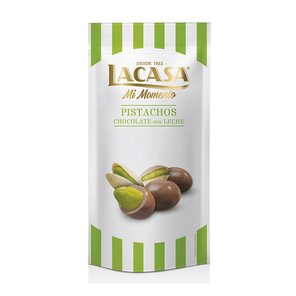 Lacasa Pistachos recubiertos de chocolate con leche 50g